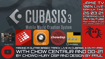 Laying Down A Guitar Track Live In Cubasis 3 with DD-21 + Chow Centaur