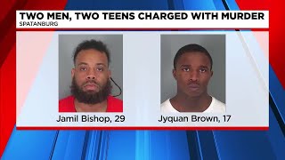 Officials: 2 men, 2 teens charged with murder