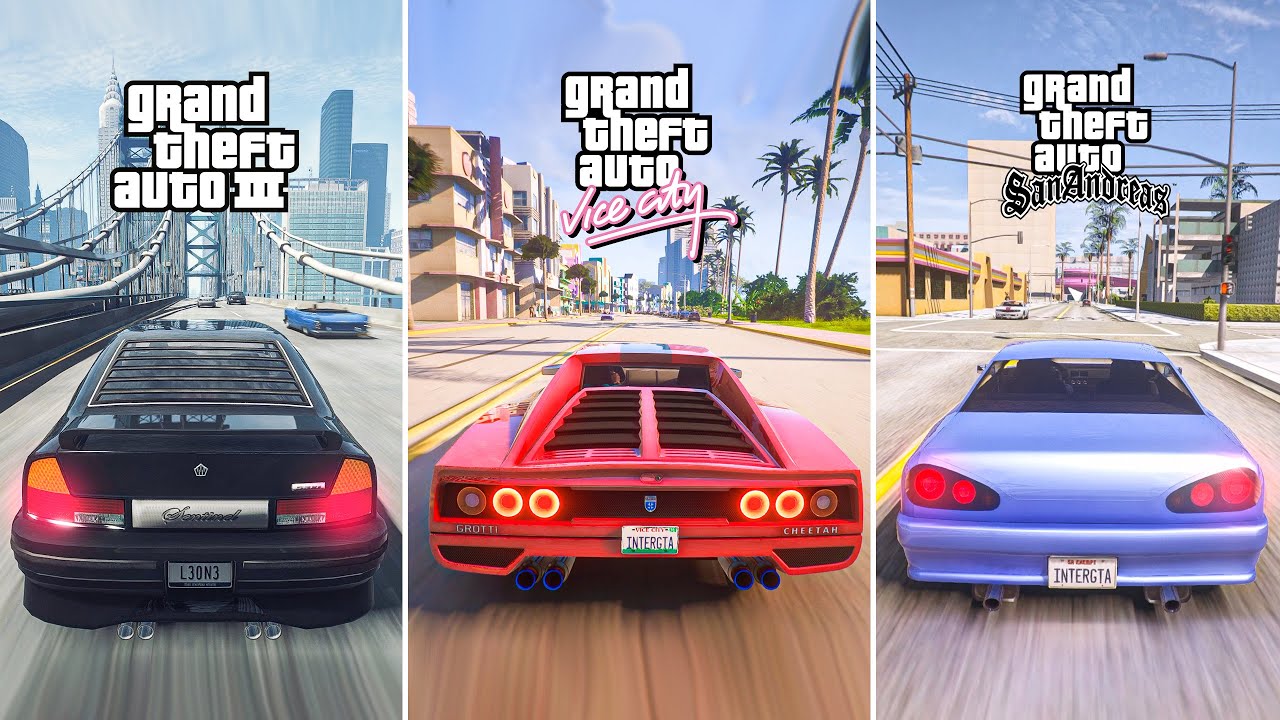 Grand Theft Auto's Remastered III, Vice City, San Andreas Trilogy