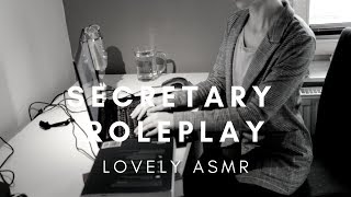 SECRETARY ROLEPLAY // ASMR - soft speaking, ripping paper, typing screenshot 4