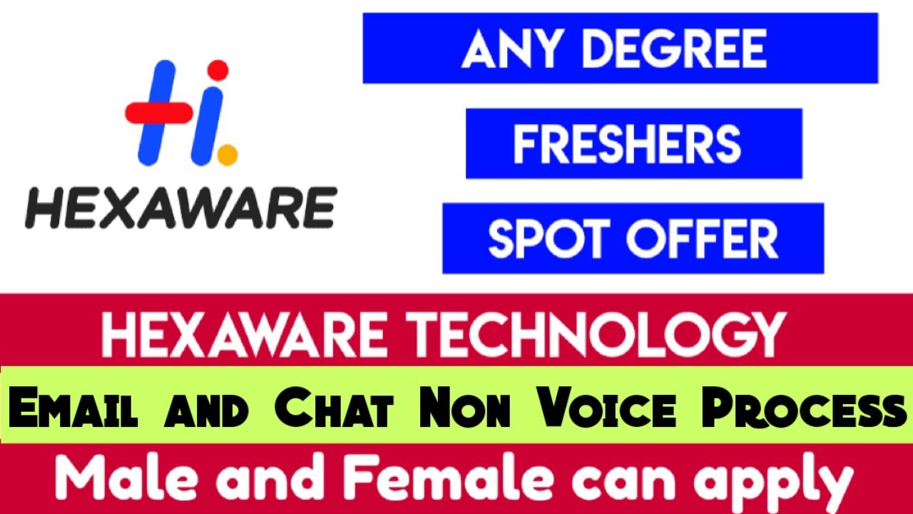 🔴MNC company Job Vacancy for Freshers| Hexaware Job Vacancy Chennai ...
