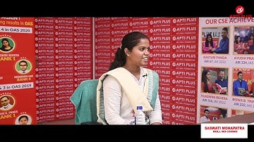 SASWATI MOHAPATRA || RANK 215 || OAS 2023 || Mock Interview || APTI PLUS