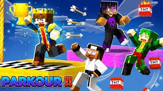 PARKOUR COMPETITION BETWEEN FLEET SMP MEMBERS 😂 | FLEETLITE 