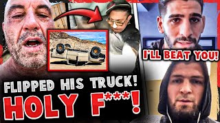 Brendan Schaub FLIPPED HIS TRUCK! (FOOTAGE + REACTIONS) Ilia Topuria CALLS OUT KHABIB! Joe Rogan