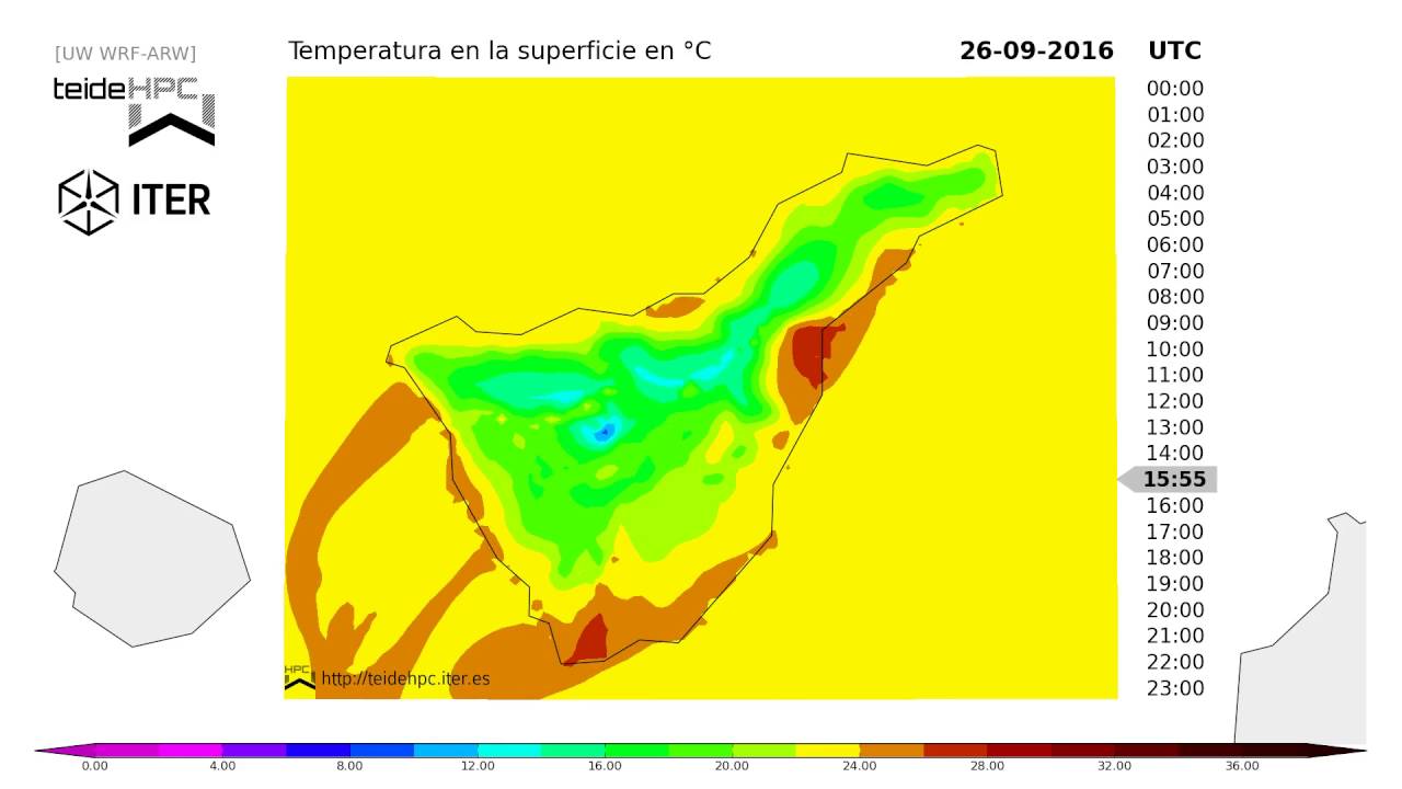 Tenerife Temperature forecast 20160926 YouTube