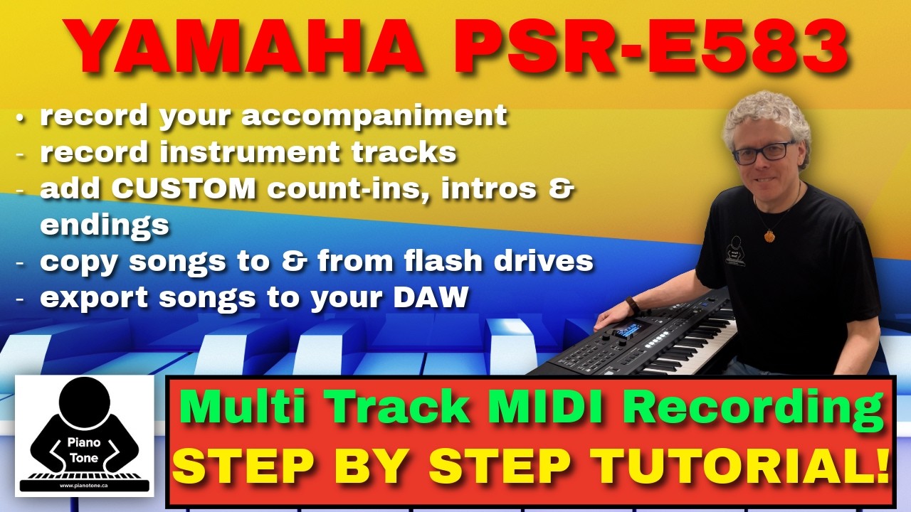 Recording Yamaha PSR-E483 & PSR-E583: Recording Multi-Track MIDI Songs