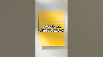 What are verbal and visual memory? #brainfacts #neuropsychology