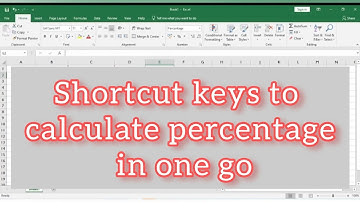 Short cut keys to calculate percentage in excel| @Computerskillsandgk