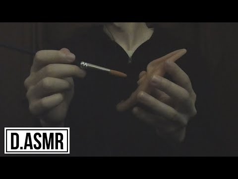 【ASMR/地声】絵筆で耳かき(マイクブラッシング) / Mic Brushing Soft Spoken Japanese【立体音響/Binaural】