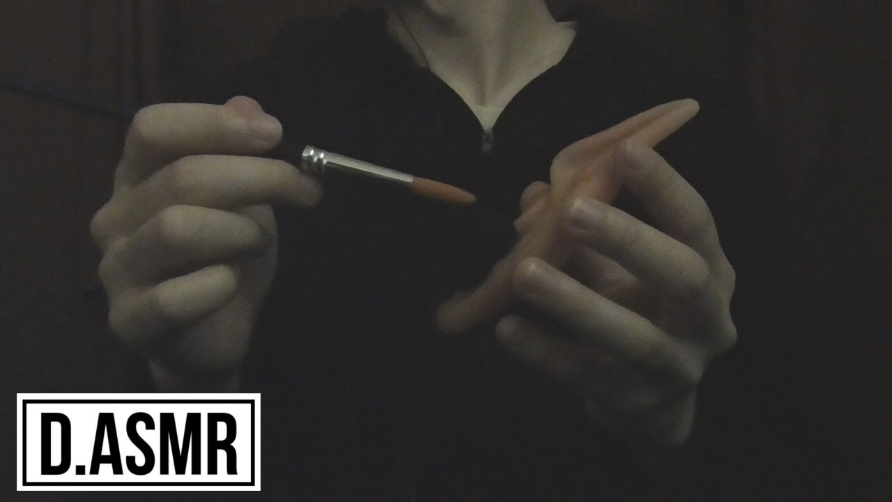 【ASMR/地声】絵筆で耳かき(マイクブラッシング) / Mic Brushing Soft Spoken Japanese【立体音響/Binaural】