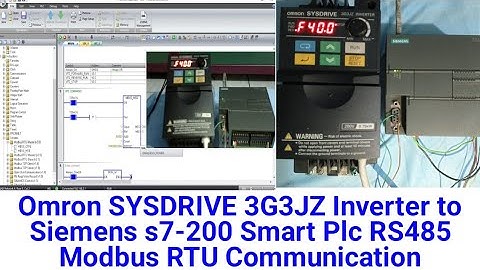 Omron SYSDRIVE 3G3JZ Inverter to Siemens s7-200 Smart Plc RS485 Modbus RTU Communication Programming