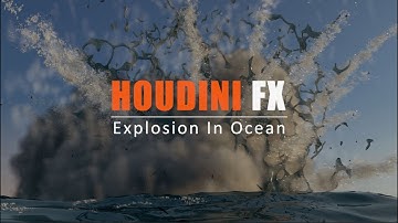 Houdini | Explosion in ocean ( ocean flat tank )