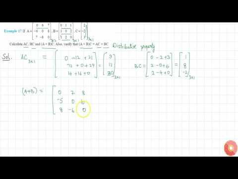 NCERT | Class XII | MATRICES | Solved Examples | Question No. 17