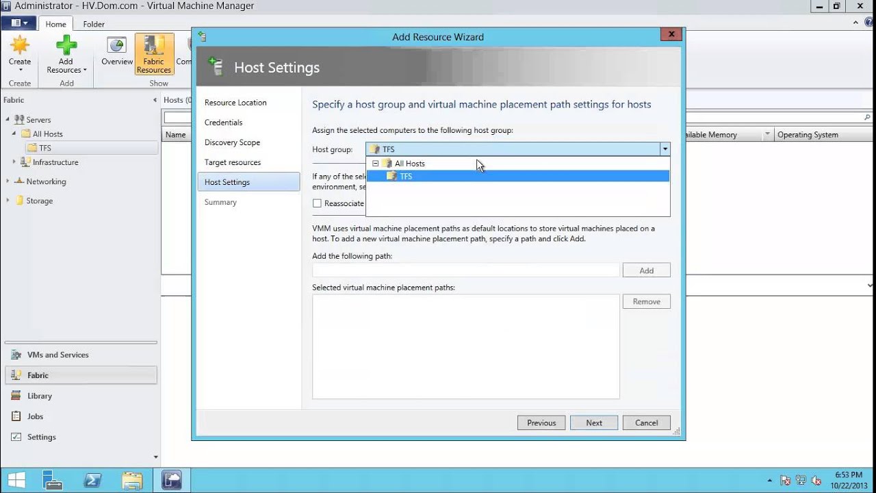 Add Hyper V Host to SCVMM 2012 R2 - YouTube
