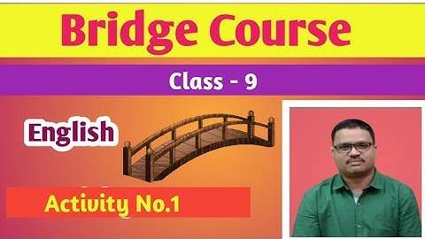 Bridge Course/class - 9/ Activity no.1