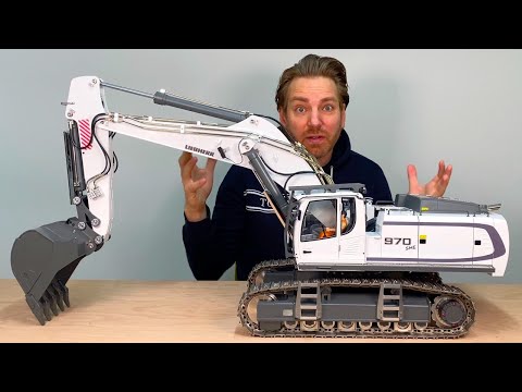 REVIEW of AMAZING RC EXCAVATOR with hydraulic quick coupler from CHINA I RC Truck Action Studio