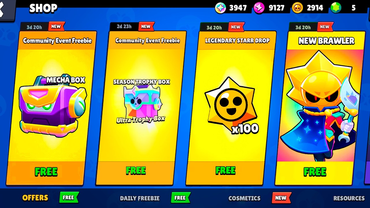 THAAAAANKS!!!🎁🎁🎁 MEGA LUCKY FREE GIFTS - Brawl Stars