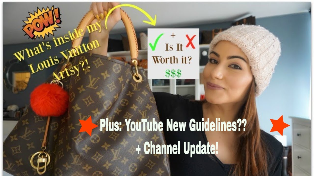 What&#39;s Inside my Louis Vuitton Artsy + Is it Worth it?!!! + YouTube Guidelines? Channel Update ...