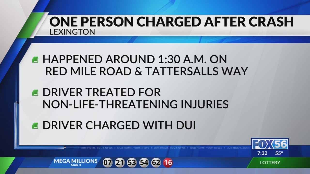 1 reportedly charged after early morning Lexington crash - YouTube