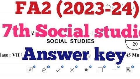 FA2(2023-24)/7th Social studies answer key
