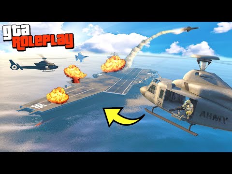 ДИВЕРСИЯ на АВИАНОСЦЕ! АРМИЯ ПОДНЯТА ПО ТРЕВОГЕ! - GTA 5 RP Radmir (Моды ГТА 5)