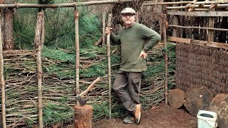 Bushcraft Outdoor Survival off grid living    My Woodland Kingdom #13 garden workshop building