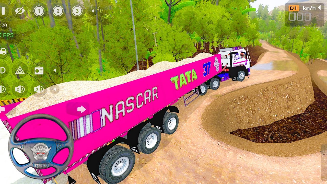 22 Wheels Big Truck offRoad Drive full Material Loaded Truck off Road Map Driving Gameplay