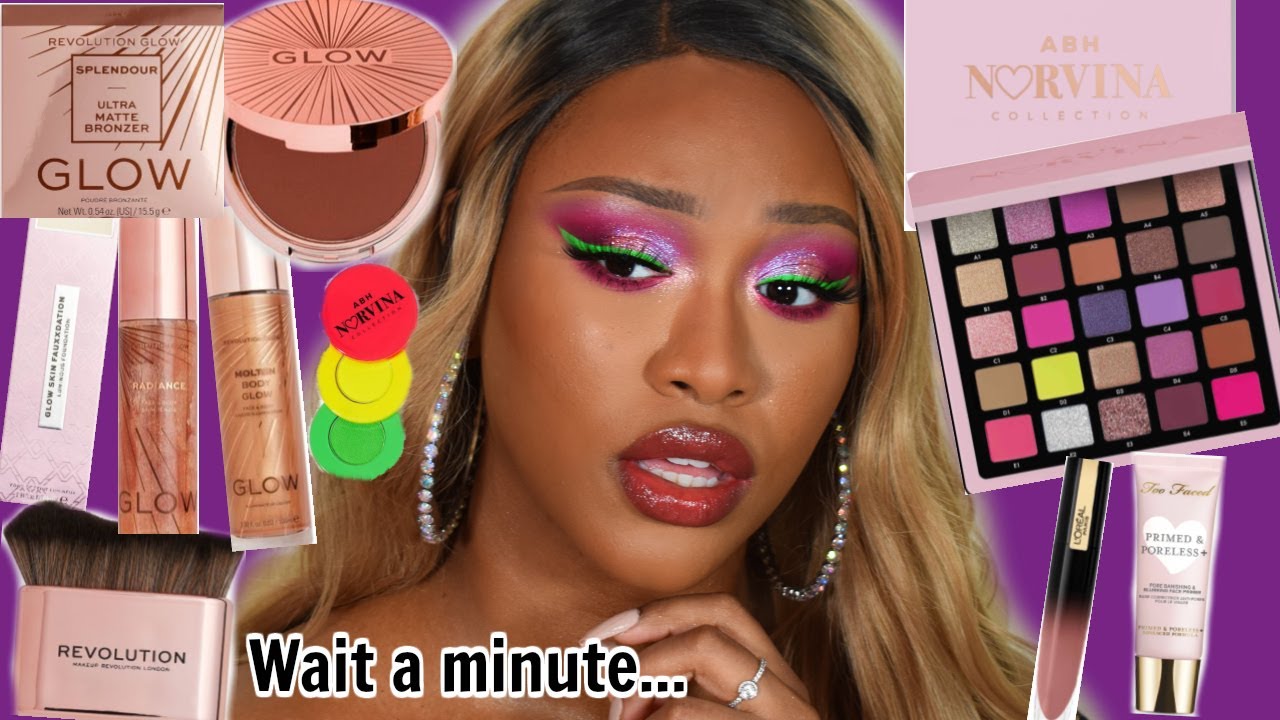 FULL FACE TESTING NEW MAKEUP! REVOLUTION GLOW, NORVINA VOL 4 & MORE!