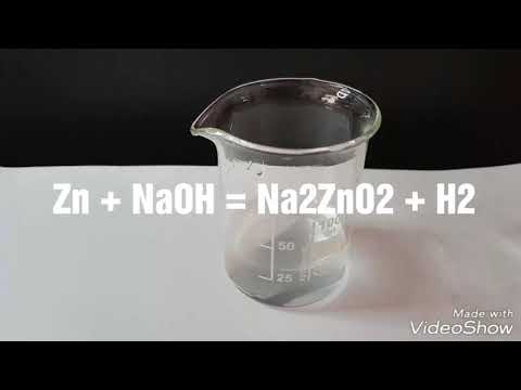 Zn+NaOH = Na2ZnO2+H2 - youtube