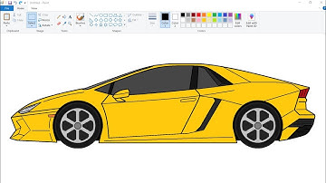 How to draw Lamborghini Car on Computer using Ms Paint | कंप्युटर मे कार कैसे बनाए.