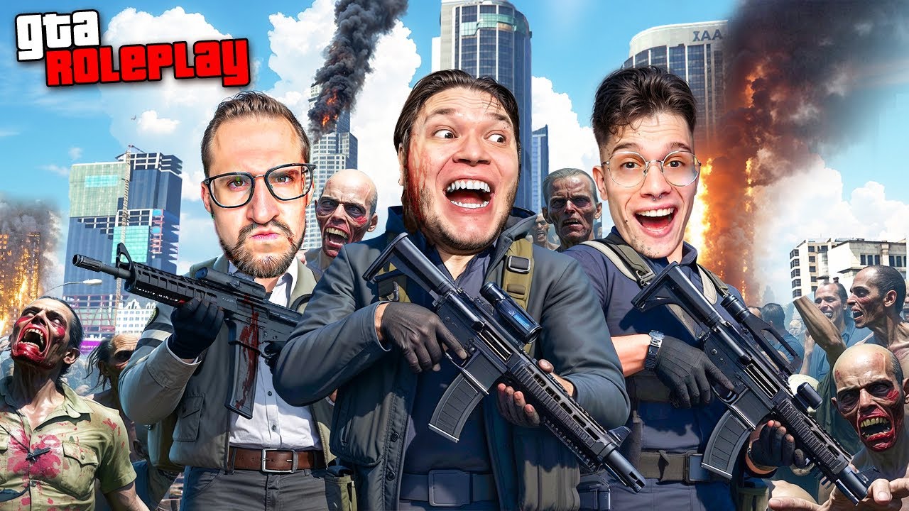 КОФФИ, УРАГАН И КЛЕЙНС ПРОТИВ ЗОМБИ в GTA 5 RP