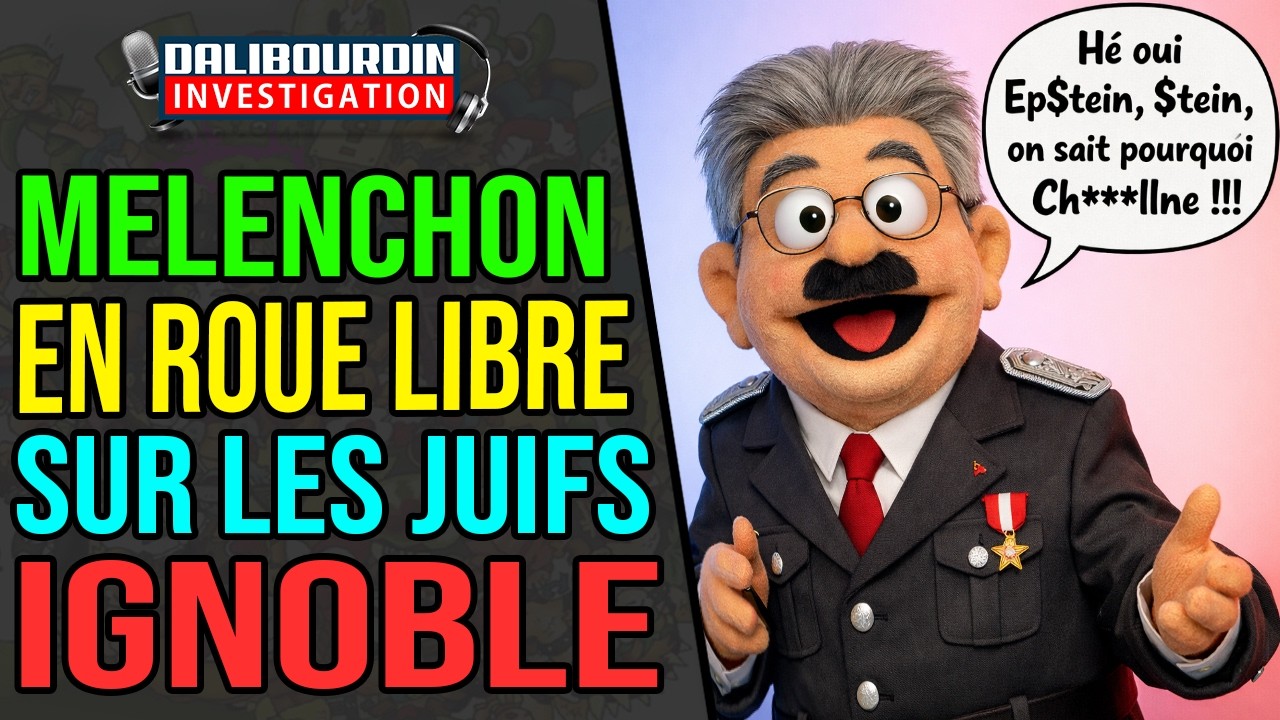 MELENCHON PETE UN CABLE EST EN ROUE LIBRE TOTAL SUR LES JUIFS