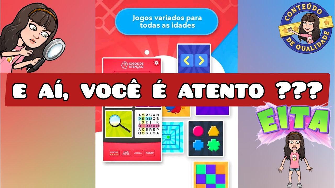 Treinar seu Cérebro - Jogos de Atenção | Será que sou atenta? - YouTube