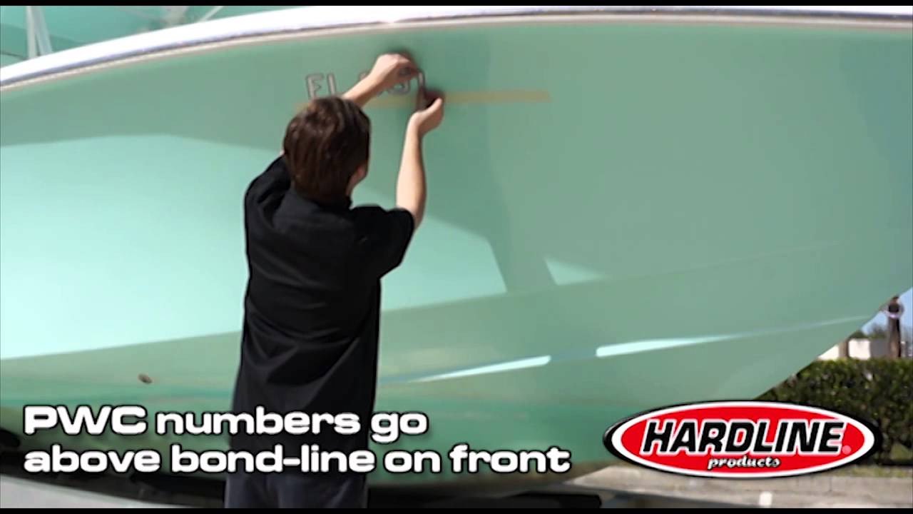 Applying Boat Registration numbers using Sticker On! YouTube