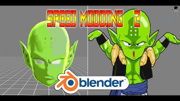 Blender Speed Modding - Dragon Ball 3d Model Prillin - PART2