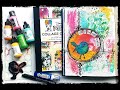 Lost in the right direction. An art journal page with Lisa Oxley.