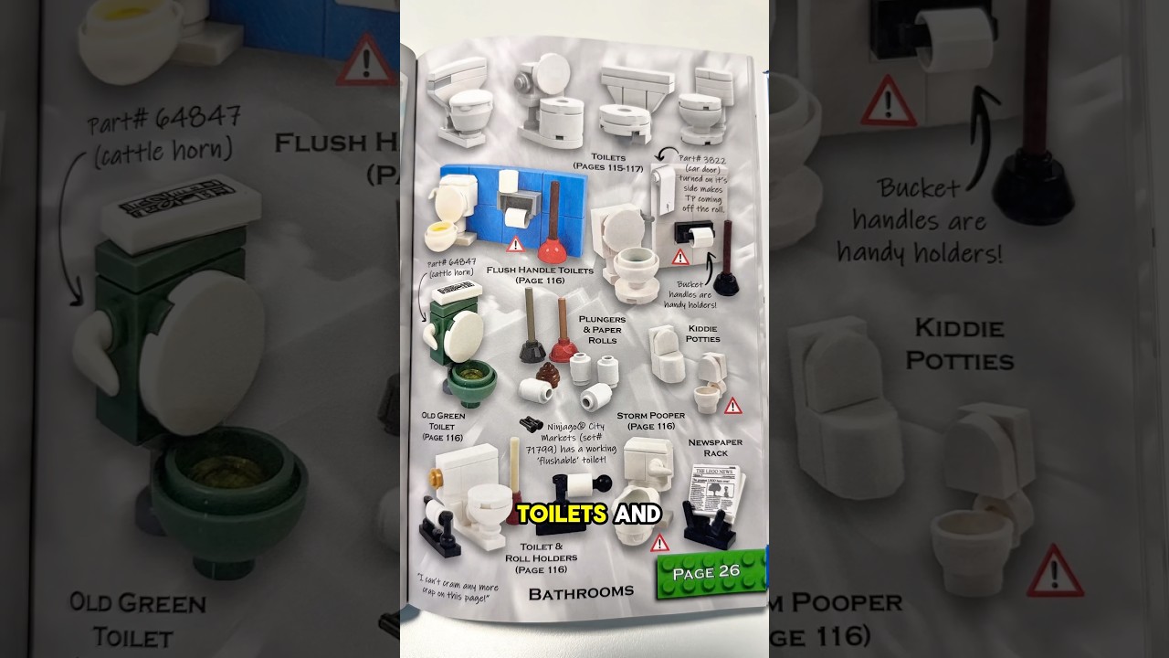 I made a book of all my LEGO furniture designs WITH Instructions 📖 