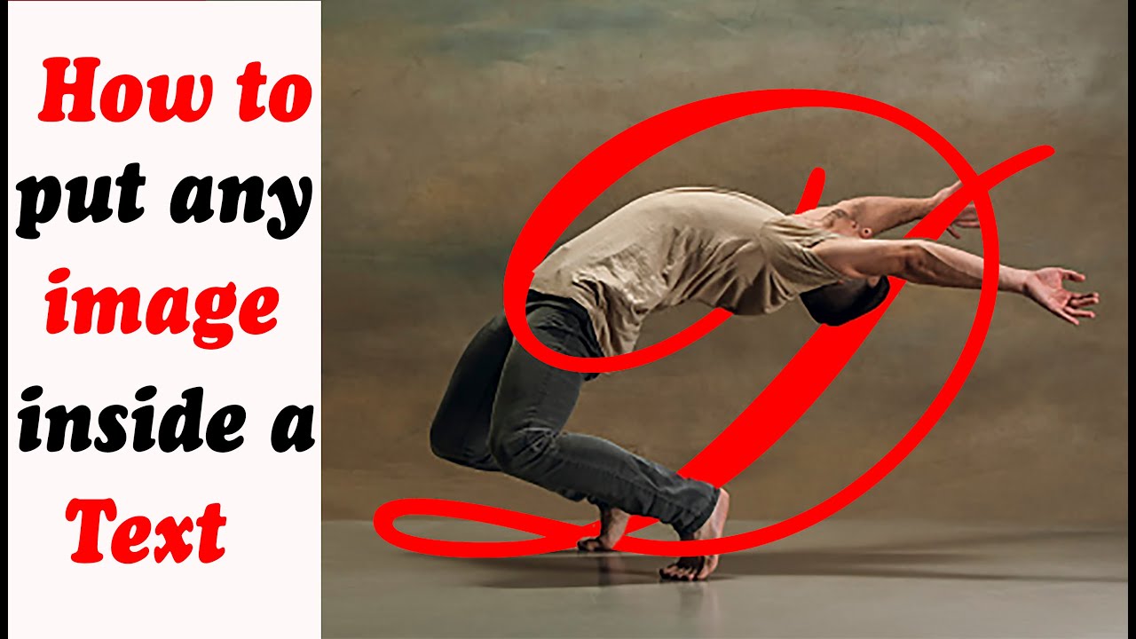 How to put any image inside a Text in YouTube