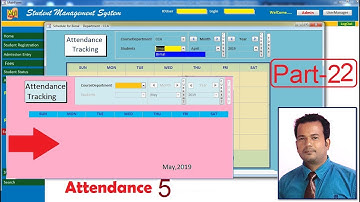 Student Management System in Access 2007 |Part 22| Attendance 5|Load current Month Year