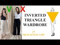 Inverted Triangle Body Shape Clothes |  23 hacks to Master Your Capsule Wardrobe!