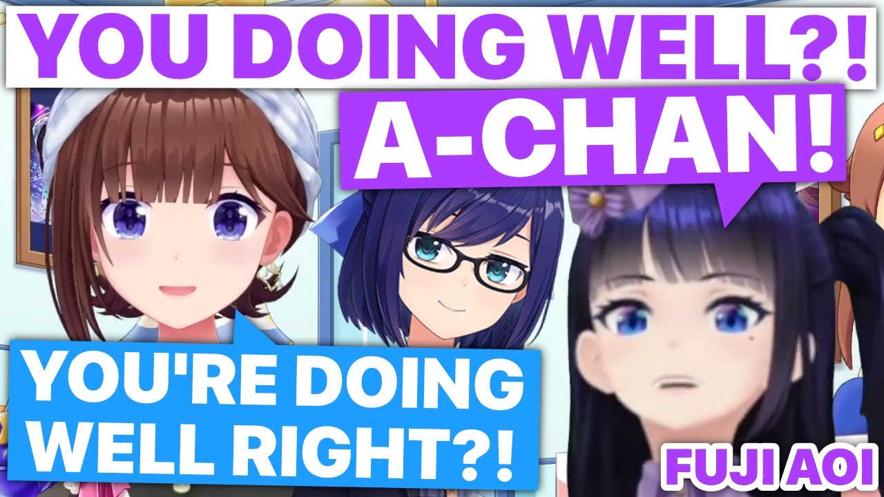 Sora & Aoi Call Out To A-Chan Asking If She's Doing Well (Fuji Aoi & Sora / Hololive) [Eng Subs]