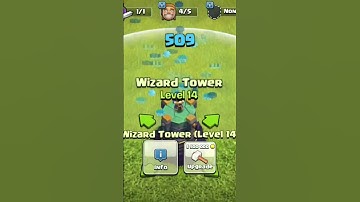 Clash of clans wizard tower upgrade to max level #shorts