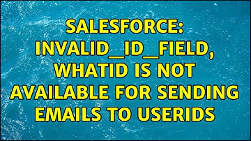Salesforce: INVALID_ID_FIELD, WhatId is not available for sending emails to UserIds