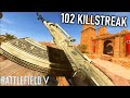 102 INFANTRY ONLY KILLSTREAK! - Battlefield 5 119-2 Full Gameplay