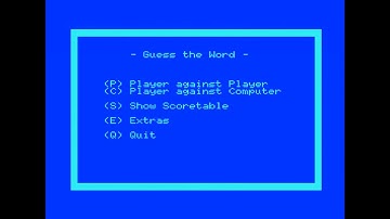 Word Guessing Game in MSX-Basic