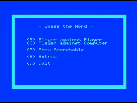Word Guessing Game in MSX-Basic