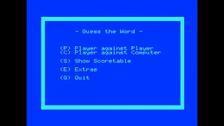 Word Guessing Game in MSX-Basic