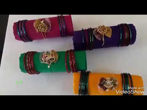 Made these for a valaikappu (baby shower) function...During this function,  apart fro… | Baby shower return gifts, Indian baby shower decorations,  Wedding crafts diy