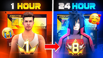 Transforming Noob ID into 8 Lvl Prime ID in Just 24 Hours 😱 - Garena Free Fire