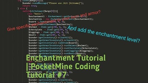 Enchantment Tutorial | PocketMine Coding Tutorial #6